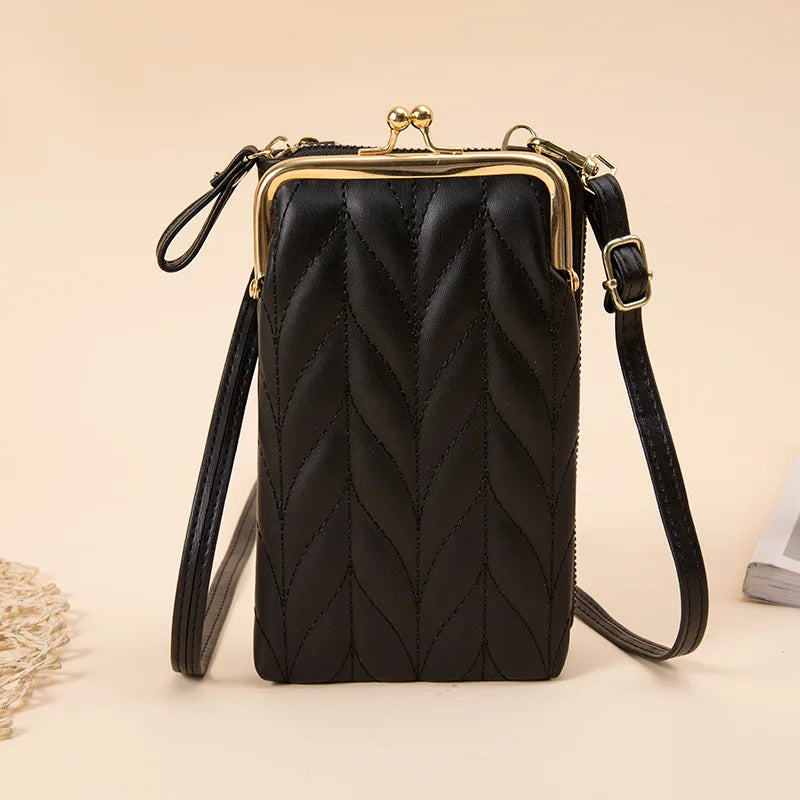 Women Shoulder Bag Leather Large Capacity Phone Purse