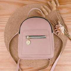 Women Small Backpack PU Leather Shoulder Bag For Teenage Girls Casual Daypack