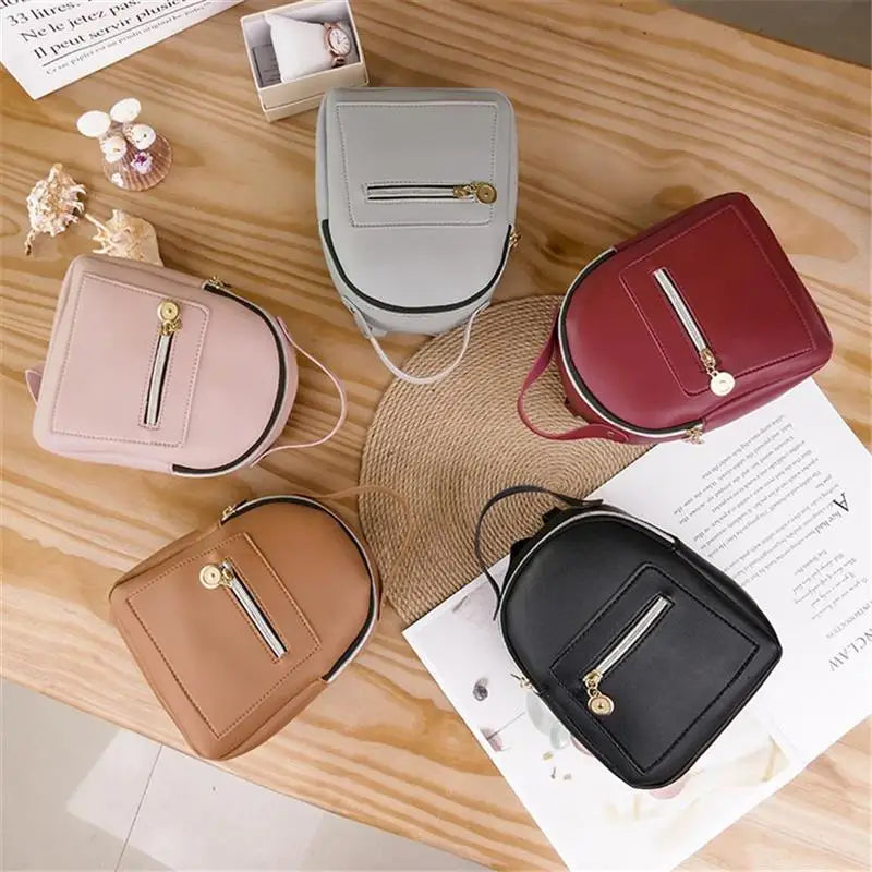 Women Small Backpack PU Leather Shoulder Bag For Teenage Girls Casual Daypack