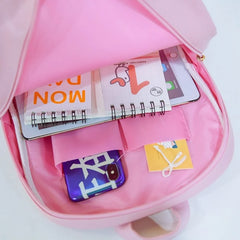 Women Small Backpack PVC School Book Bag for Teenage Girls