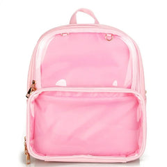 Women Small Backpack PVC School Book Bag for Teenage Girls