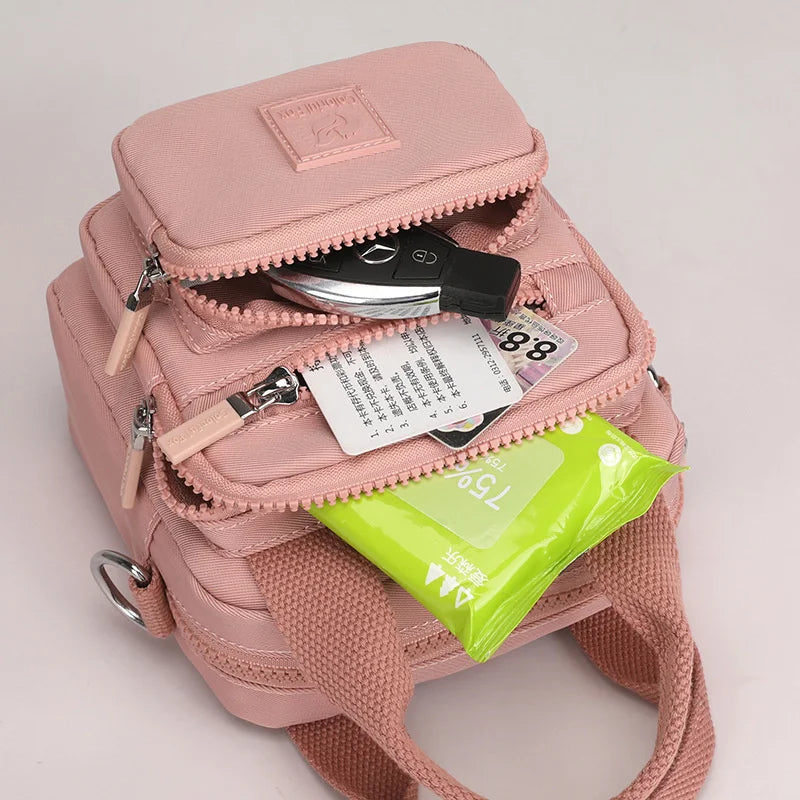 Women Small Backpack Girls Shoulders Bags Canvas Mini School Travel Handbag