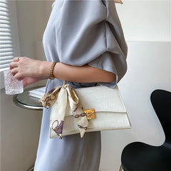Women Small Bag Square Bag Silk Scarf Handbag Crossbody Shoulder Messenger