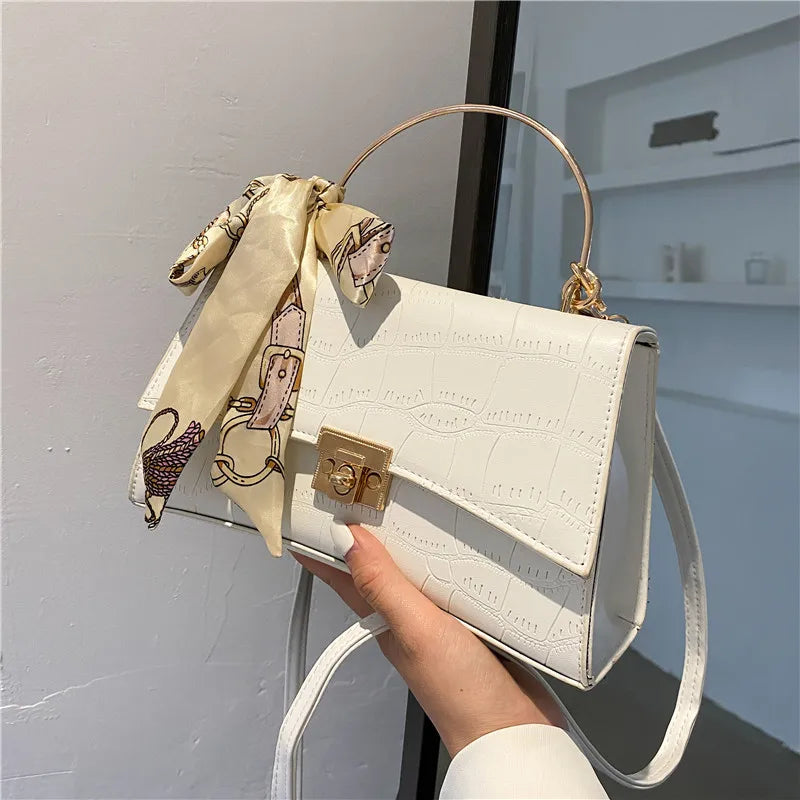 Women Small Bag Square Bag Silk Scarf Handbag Crossbody Shoulder Messenger