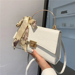 Women Small Bag Square Bag Silk Scarf Handbag Crossbody Shoulder Messenger