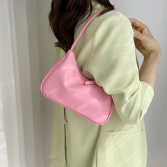 Vintage Leather Shoulder Bag Women Retro Designer Clutch