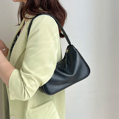 Vintage Leather Shoulder Bag Women Retro Designer Clutch