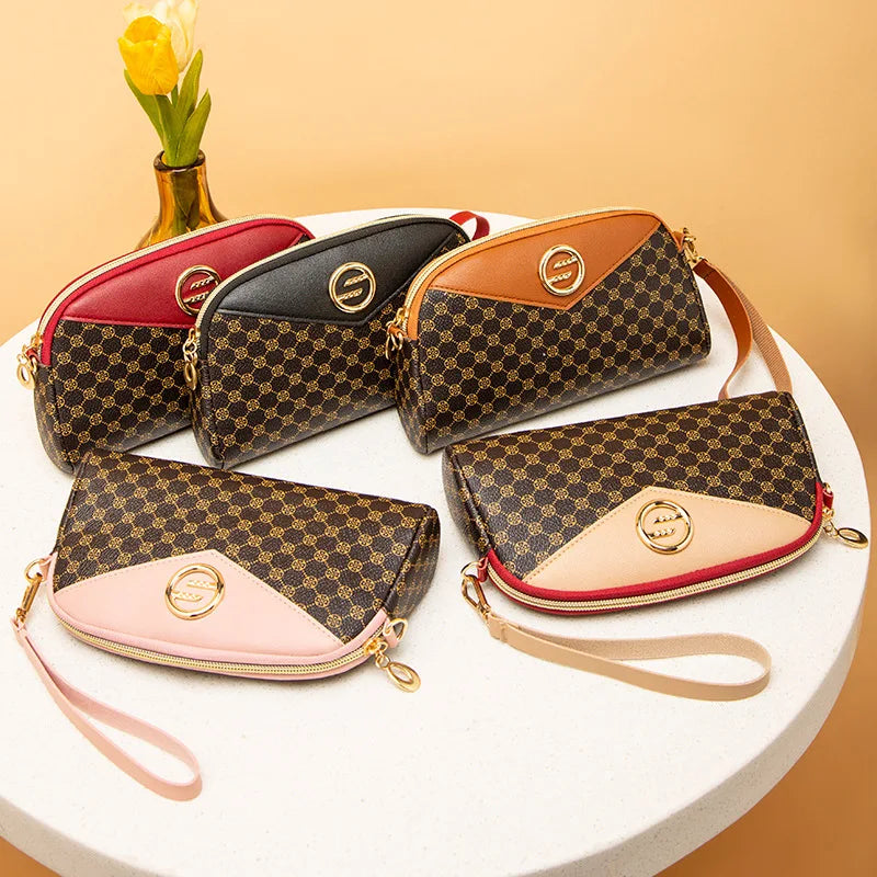 Women Small Bag PU Leather Clutch Purse Shoulder Messenger Casual Mobile Phone