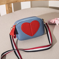 Women Small Bag Pu Mini Crossbody Bag Female Heart Shape Messenger Shoulder Bag