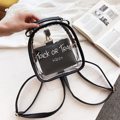 Transparent Jelly Backpack Mini Bag Female Women Small Bag