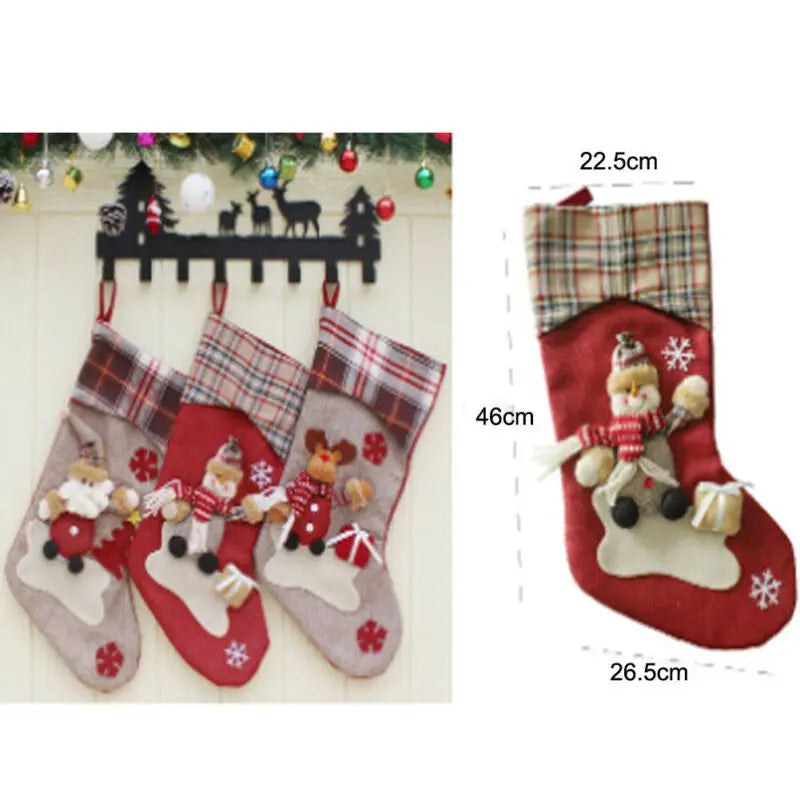 Women Small Bags Christmas Stocking Mini Sock Santa Claus Candy Bag Xmas Tree