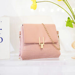 Women Small Chain Square Shoulder Mini Messenger Crossbody Pu Side Purse Hand Ba