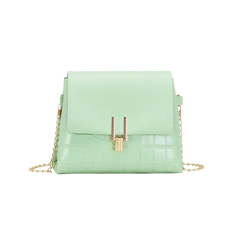 Women Small Chain Square Shoulder Mini Messenger Crossbody Pu Side Purse Hand Ba