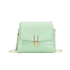 Women Small Chain Square Shoulder Mini Messenger Crossbody Pu Side Purse Hand Ba
