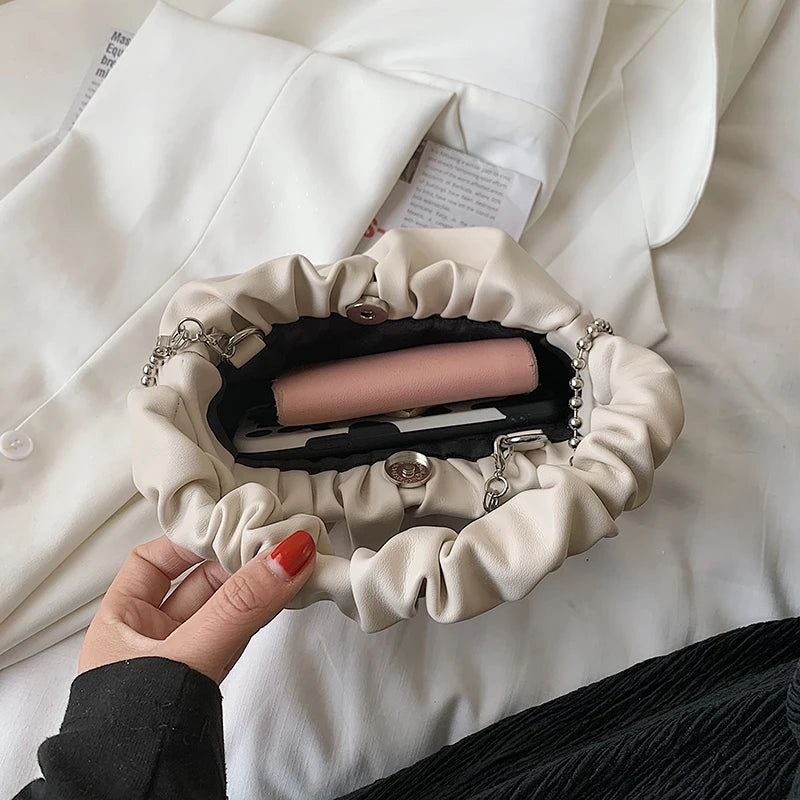 French Style Leather Crossbody Bag