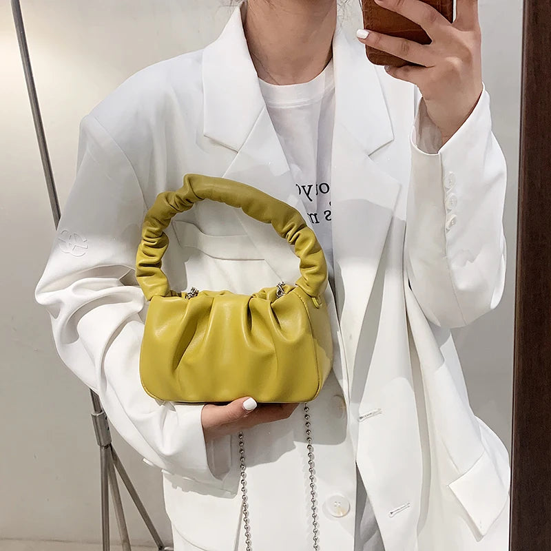 French Style Leather Crossbody Bag