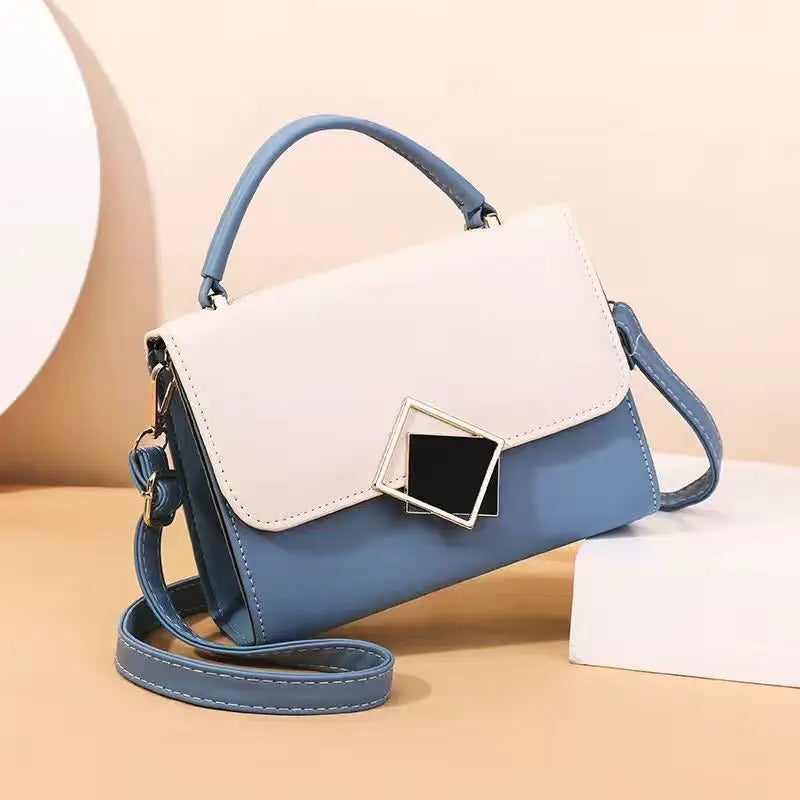Women Small Handbag Messenger Bag PU Leather Shoulder Bag Ladies Lock Crossbody