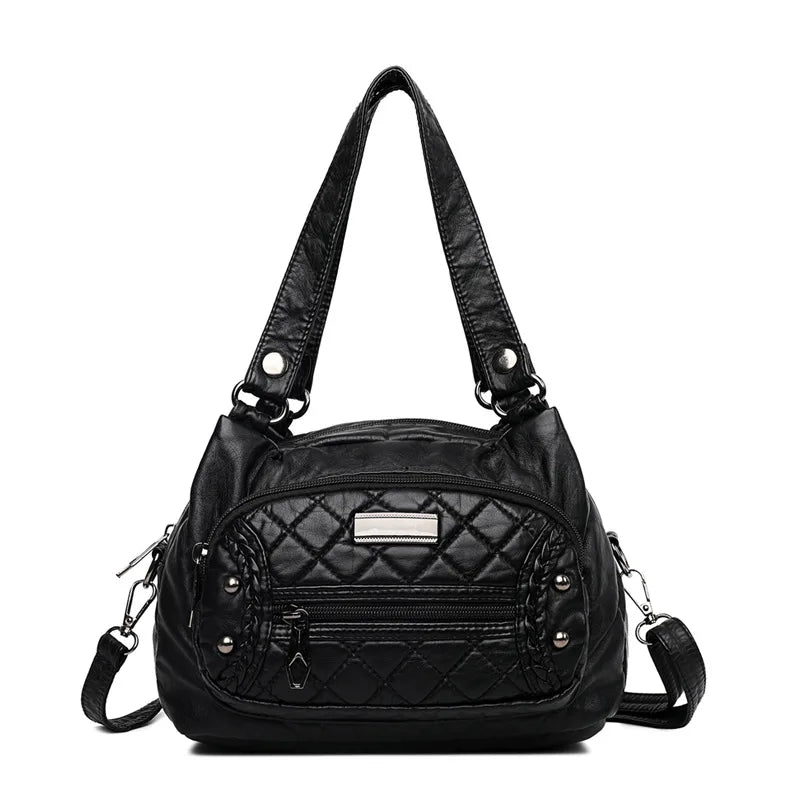 Women Small Handbags Satchel Top-handle Handbag PU Shoulder Purse Bag