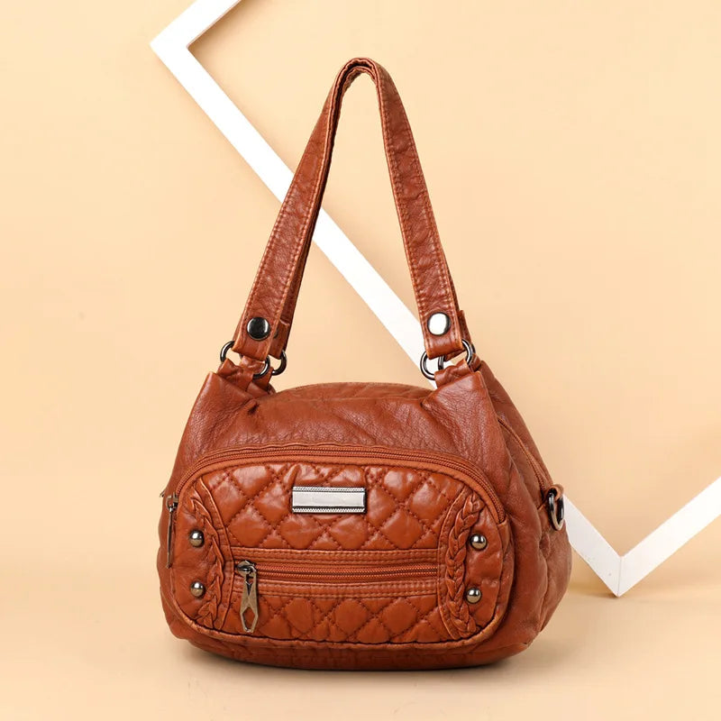 Women Small Handbags Satchel Top-handle Handbag PU Shoulder Purse Bag