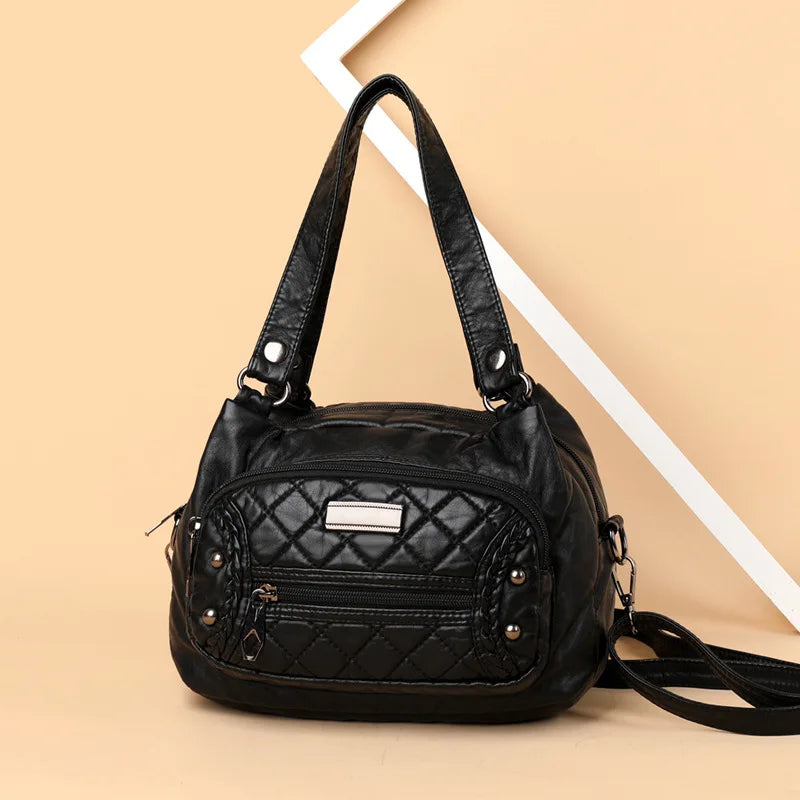 Women Small Handbags Satchel Top-handle Handbag PU Shoulder Purse Bag