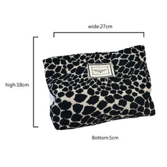 Animal Print Makeup Bag Lightweight Cosmetic Organizer Zipper Handbag