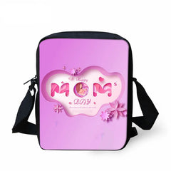 Happy Mothers Pattern Mini Shoulder Bag Crossbody School Bags