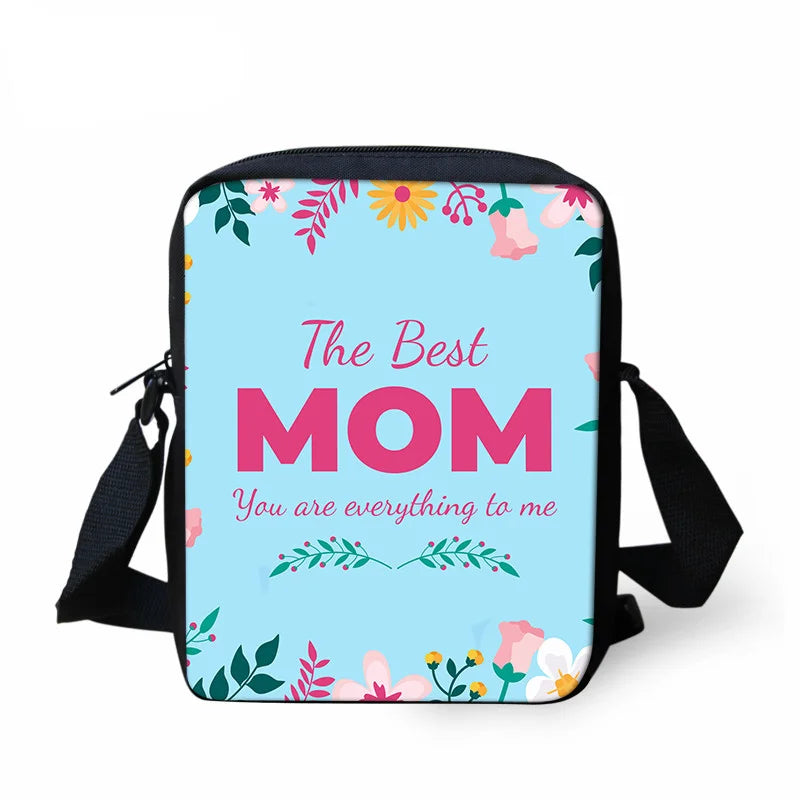 Happy Mothers Pattern Mini Shoulder Bag Crossbody School Bags