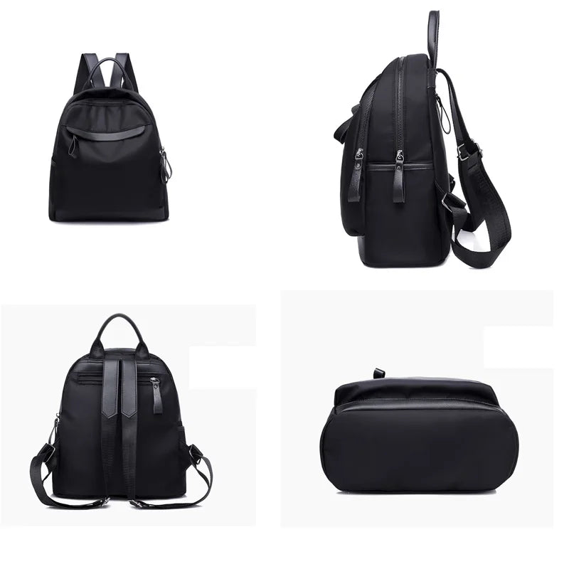 Women Small Nylon Waterproof Backpack Casual Student School Bag