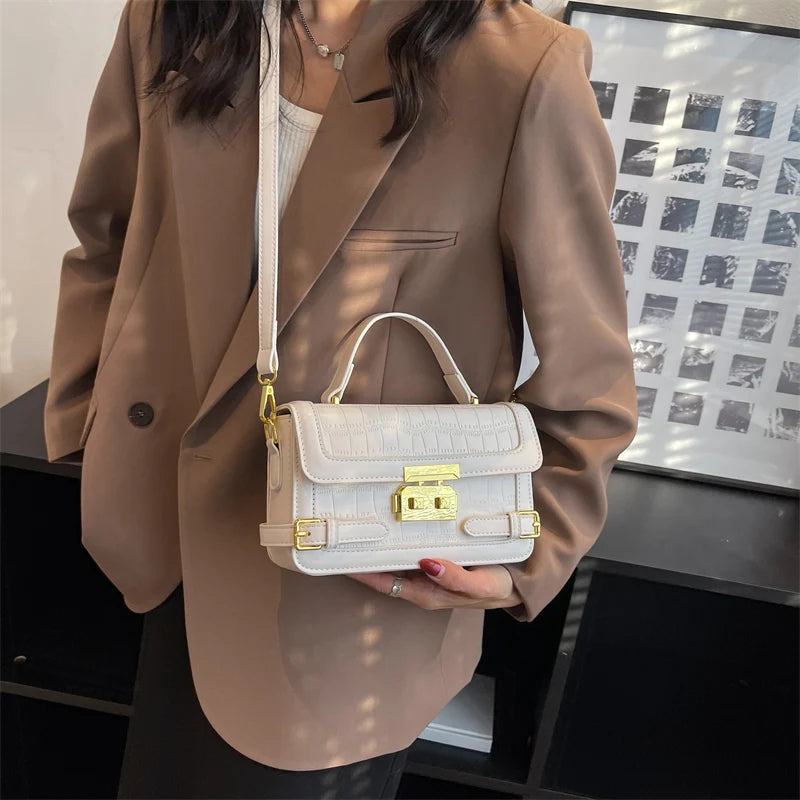 Women Small Pu Leather Handbags Shoulder Bags High Ladies Messenger Box Bags
