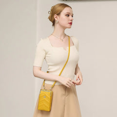 Women Small Shoulder Bag For Phone Short Travel Leather Messenger Crossbody Bags