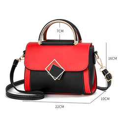 Women Small Square Bag Casual Ladies Car Line Patchwork Handbag Retro Shoulder B