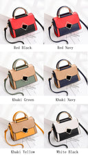Women Small Square Bag Casual Ladies Car Line Patchwork Handbag Retro Shoulder B