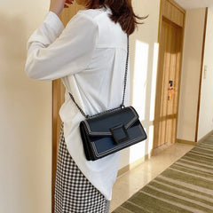 Women Small Square Bag Casual Shoulder Bags Messenger Handbag PU Leather 2020