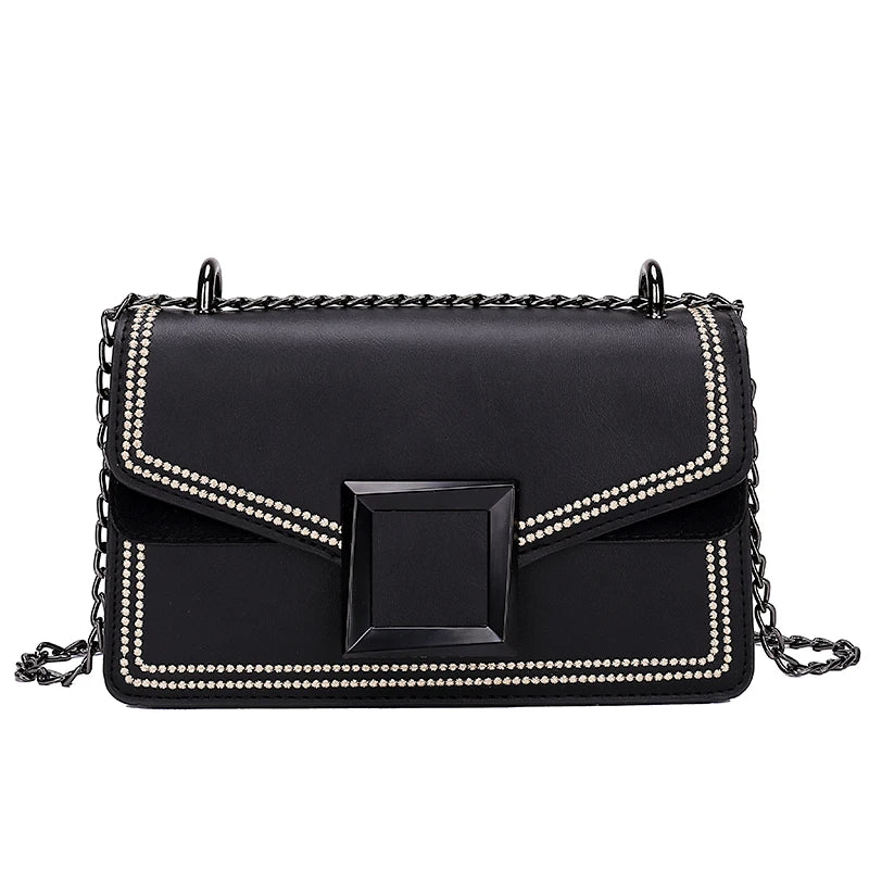 Women Small Square Bag Casual Shoulder Bags Messenger Handbag PU Leather 2020