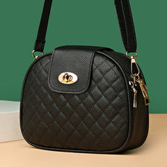 Women Small Square Bag Fashionable Texture Diamond Clutch Three Layer Messenger