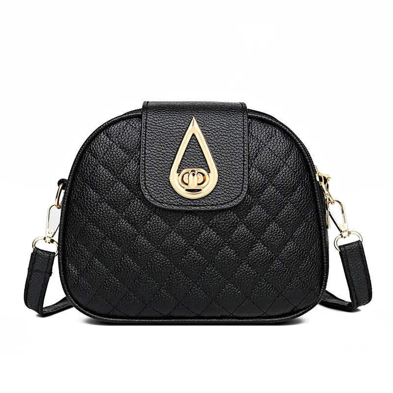 Women Small Square Bag Fashionable Texture Diamond Clutch Three Layer Messenger