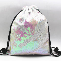 Sequins School Bags for Girls Small String Backpack