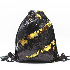 Sequins School Bags for Girls Small String Backpack