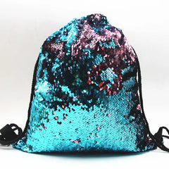 Sequins School Bags for Girls Small String Backpack