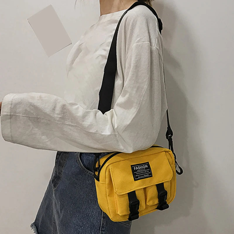 Women Canvas Messenger Bag Casual Shoulder Bag Crossbody Bags