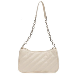 Embroidery Line Crossbody Bag with Zipper for Women