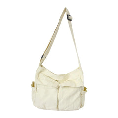 Women Canvas Shoulder Bag Large Capacity Tote Handbag Satchel Pockets Casual