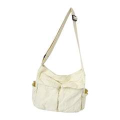 Women Canvas Shoulder Bag Large Capacity Tote Handbag Satchel Pockets Casual