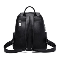 Women Soft Leather Backpacks High Vintage Bagpack Sac School Bags For Girls