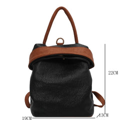 Soft Leather Backpack for Girl Vintage Crossbody Bag Multifunction Bagpack
