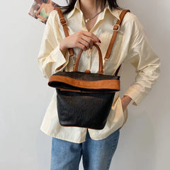 Soft Leather Backpack for Girl Vintage Crossbody Bag Multifunction Bagpack