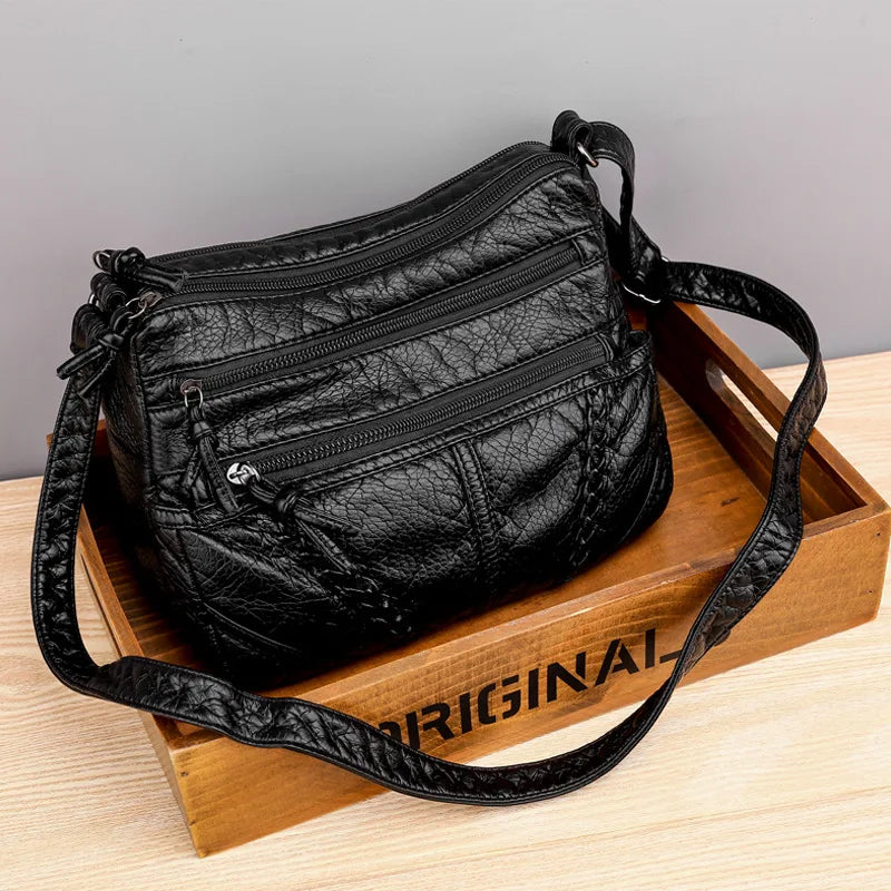 Soft Leather Crossbody Bag for Women Ladies Handbags