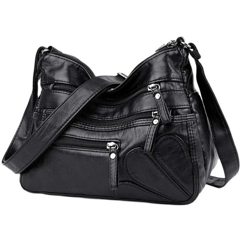 Women's Soft Leather Crossbody Bag Shoulder Handbag