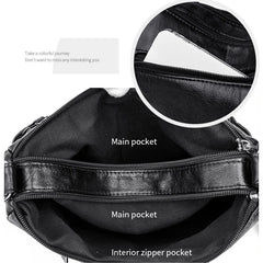 Vintage PU Crossbody Bag Soft Leather Shoulder Bag Handbag