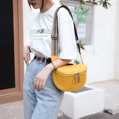Soft Leather Waist Bag Shoulder Bag Fanny Pack Female Belt Bags